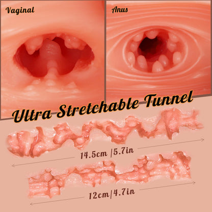 Dimensions poupée de sexe buste réaliste premium Mia 42 cm de longueur 33 cm de largeur et profondeur insérable 12 à 14,5 cm