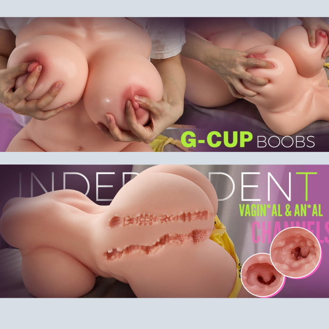 Masturbateur buste réaliste avec ouverture vaginale détaillée pour stimulation intense et sensations immersives