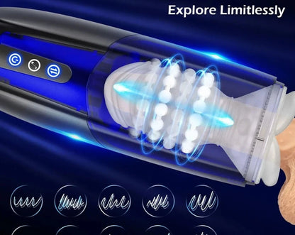 10 Modes Machine à Sucer en Silicone Vaginette Réaliste Homme Adultes