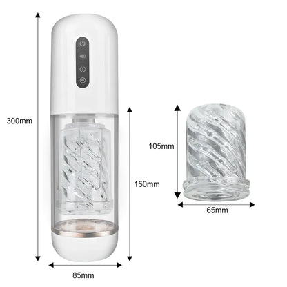 taille en cm Masturbateur Rotatif Automatique à Succion sous Vide pour Homme