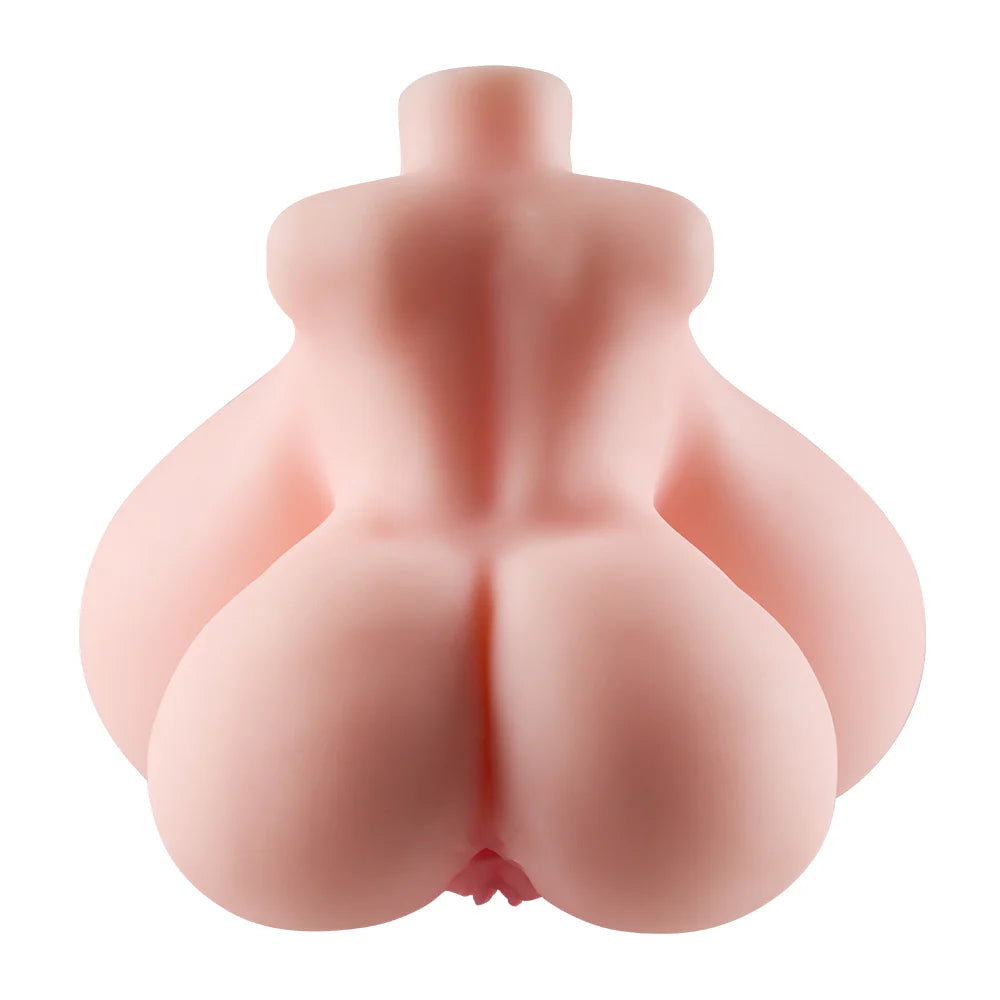 Masturbateur buste gros seins vue de dos sur fond neutre