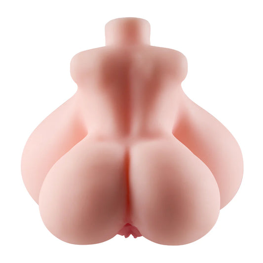Masturbateur buste gros seins vue de dos sur fond neutre