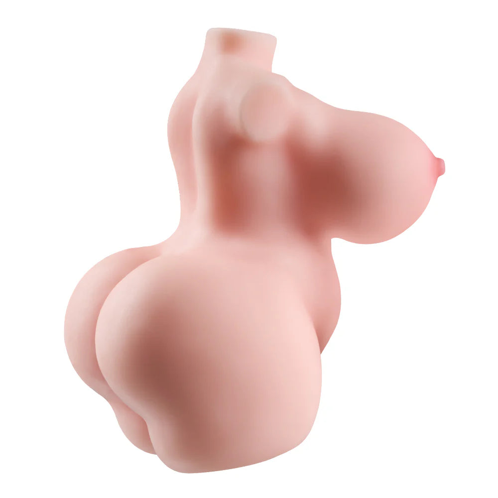 Masturbateur buste BBW Mini Asa vue de face sur fond neutre