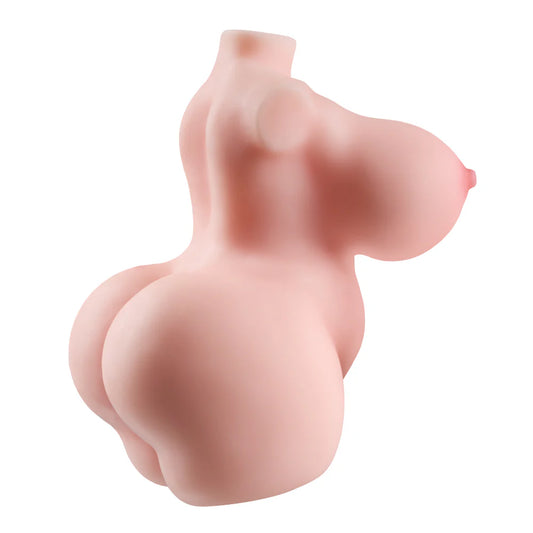 Masturbateur buste BBW Mini Asa vue de face sur fond neutre