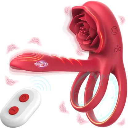 Cockring vibrant rouge présenté de face sur fond neutre