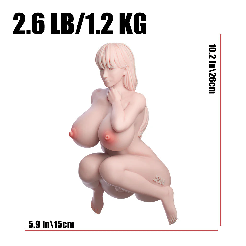 Dimensions et mesures détaillées de la poupée sexuelle hentai en silicone