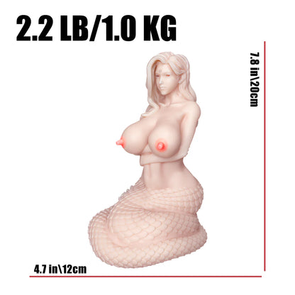 Dimensions et mensurations détaillées de la sex doll hentai femme serpent en silicone
