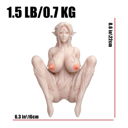 Dimensions précises de la poupée sexuelle en silicone 24x22x20 cm et poids 920g, échelle réelle pour homme