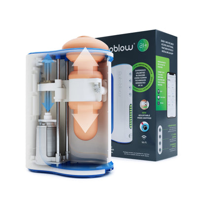 Machine à sucer automatique IA vue de face sur fond blanc
