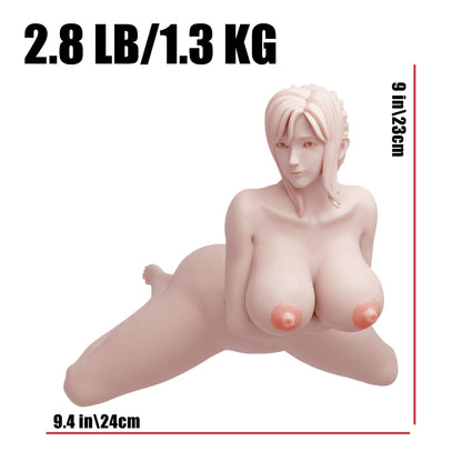 Dimensions de la poupée sexuelle hentai 24 x 23 x 13 cm pour 1 kg en silicone


