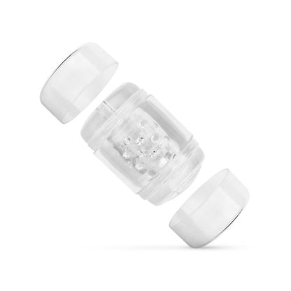 Masturbateur transparent vu de profil montrant sa forme compacte