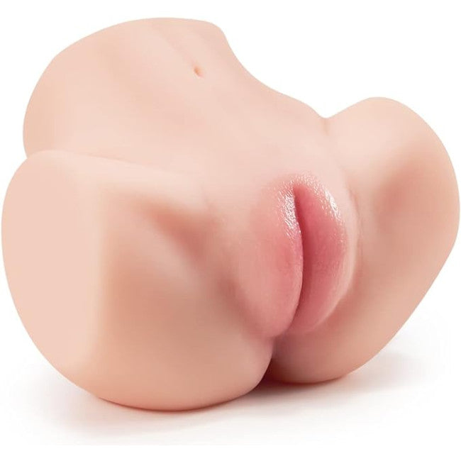 Masturbateur homme réaliste vue trois quarts avant montrant la forme ergonomique et le format compact