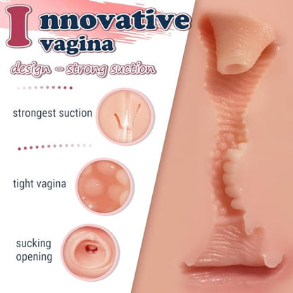 Masturbateur compact avec extrémités fermées pour renforcer la sensation de pression interne