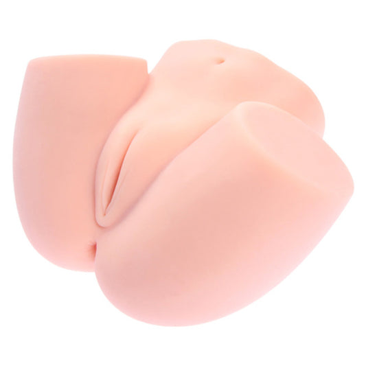 Masturbateur réaliste pour homme Léna, photo en angle trois quarts montrant la forme fessier et la position allongée