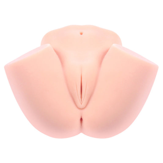 Masturbateur fessier réaliste Léna en position allongée, vue de face avec finition naturelle et jambes relevées