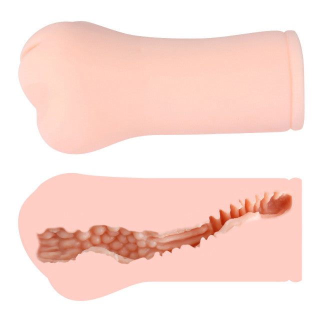Intérieur nervuré et texturé du manchon masturbateur Monica pour stimulation masculine intense
