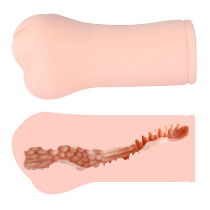 Intérieur nervuré et texturé du manchon masturbateur Monica pour stimulation masculine intense