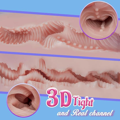 gros plan sur la texture interne réaliste de la poupee sexuelle vibrante