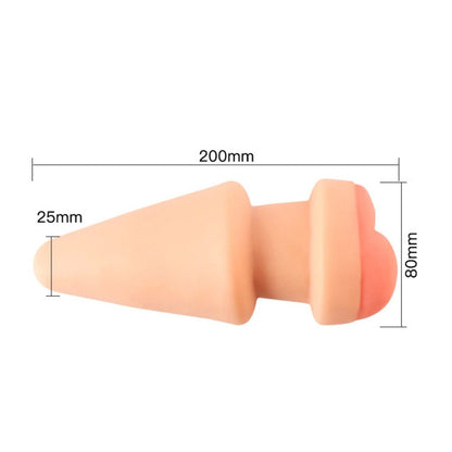 Dimensions du plug anal masturbateur 2 en 1 20 cm longueur totale 14 cm insérable 8 cm diamètre