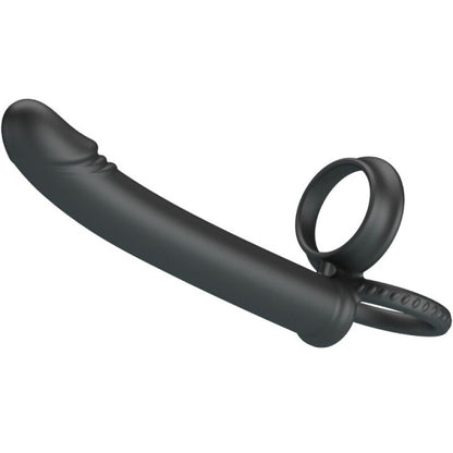 cockring double pénétration silicone pour homme vue face