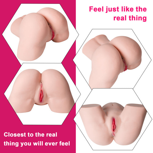 Masturbateur fessier Cecilia avec deux orifices réalistes vaginal et anal pour homme