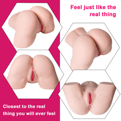 Masturbateur fessier Cecilia avec deux orifices réalistes vaginal et anal pour homme
