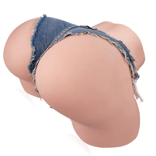 Masturbateur fessier réaliste 18,8 kg avec vagin et anus display jean short