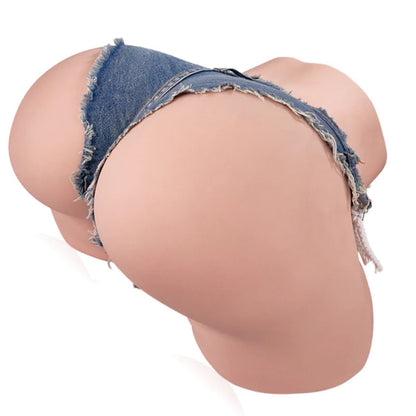 Masturbateur fessier réaliste 18,8 kg avec vagin et anus display jean short