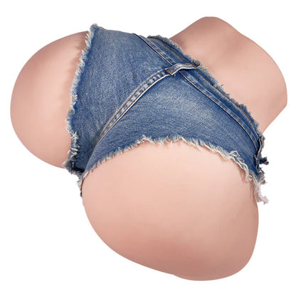 vue de dessus du Masturbateur fessier réaliste 18,8 kg avec vagin et anus display jean short