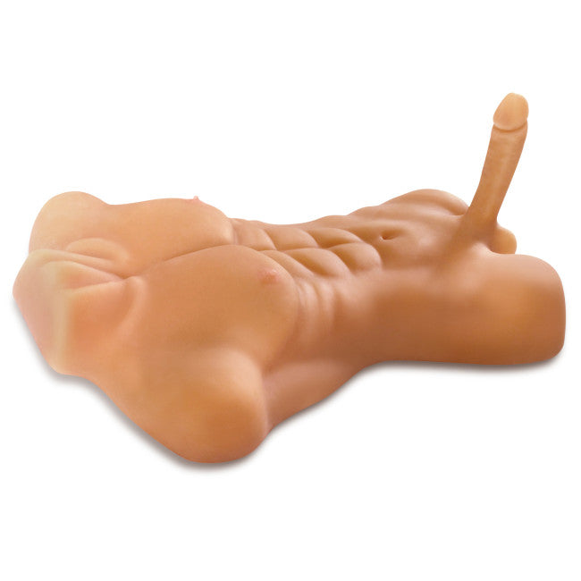 Torse sculpté aux abdominaux ciselés du buste masculin réaliste
