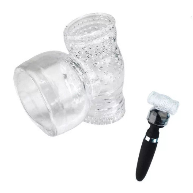 Embout masturbateur en TPE souple et flexible sans phtalates ni latex pour wand vibrant
