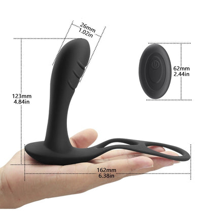 taille en cm Masseur de Prostate à Cockring - Vibrant