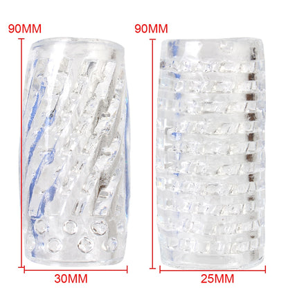 taille en cm mm Petit Masturbateur Homme Transparent