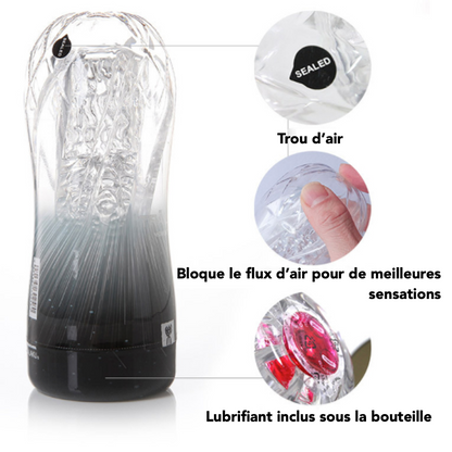 Vagina Artificial - Lubricante Libre - 6 Niveles de Intensidad - V6