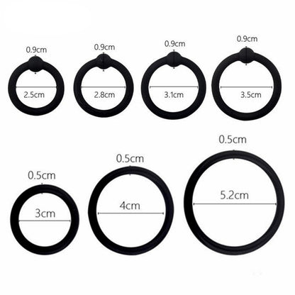taille en cm Lot de 7 Cockrings noirs