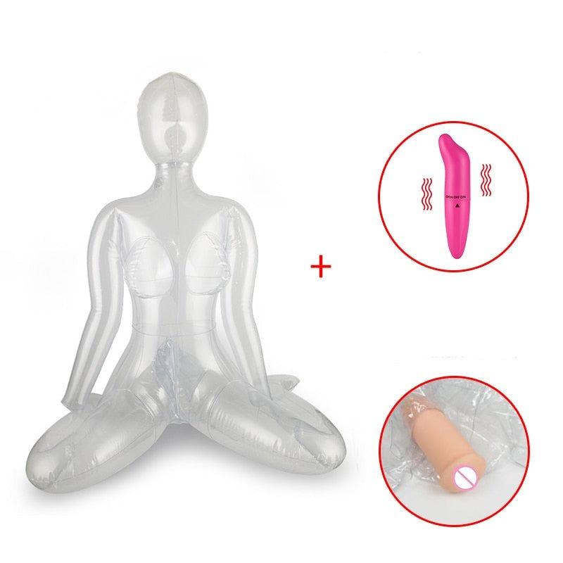 Poupée Sexuelle Gonflable avec Vagin artificiel et vibrateur