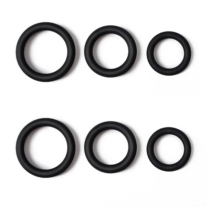 Lot de 6 Cockrings noir