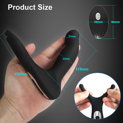 taille en cm Stimulateur de Prostate Vibrant et Chauffant - Mouvement de doigt