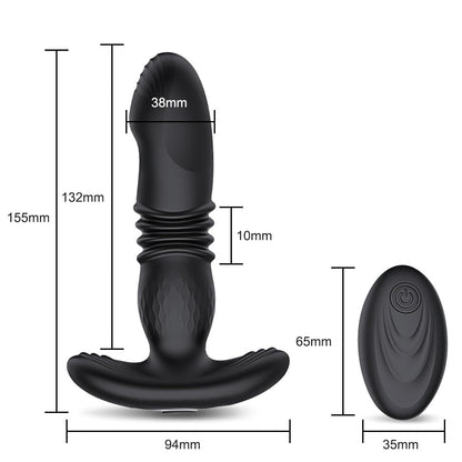 taille en cm Stimulateur de Prostate à Poussée