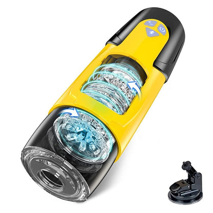 Masturbateur Homme Automatique - Rotation -jaune