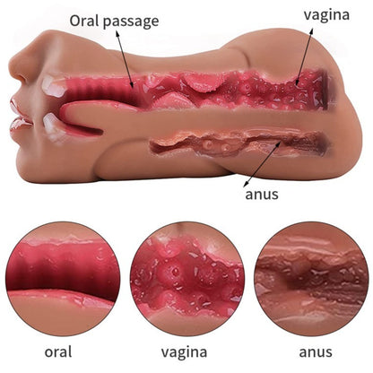 Vaginette Bouche - 3 en 1 x ray texture interne