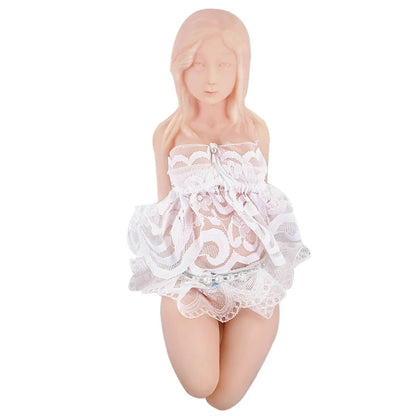 mini Poupée Sexuelle Pas Cher en lingerie blanche sexy