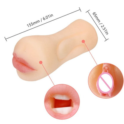 Opzione di riscaldamento artificiale della masturbator-2EN1-Mmouth e della vagina degli uomini